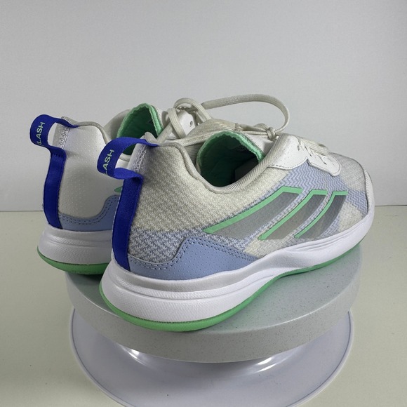 Adidas Defiant Flash Mens Tennis Shoes White Silver Mint Green Sneakers 8.5